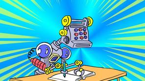 宿題をやるロボット