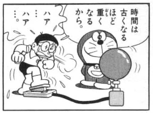 古い時間ほど重たくなる