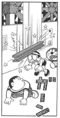 nobi14-127.jpg のび太の頭に鉄骨が落下